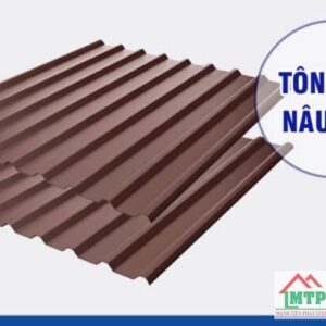 Tôn màu nâu đất cán sóng 9 sóng
