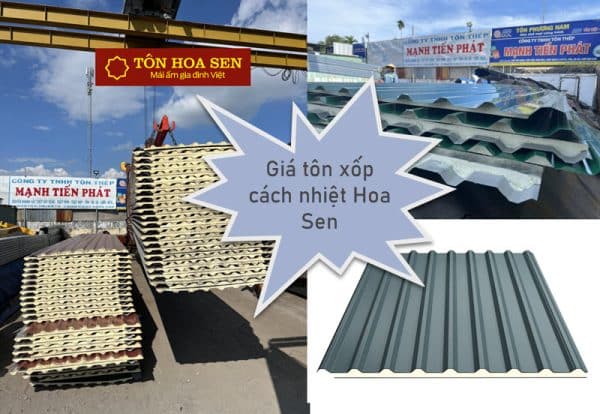 Tham khảo giá tôn xốp cách nhiệt Hoa Sen