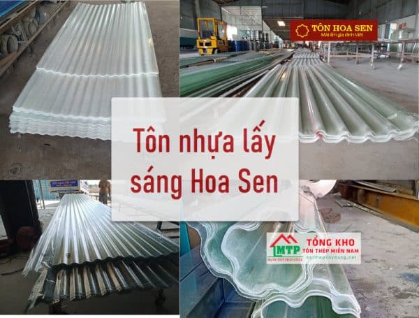 Cập nhật mới nhất bảng giá tôn nhựa lấy sáng Hoa Sen