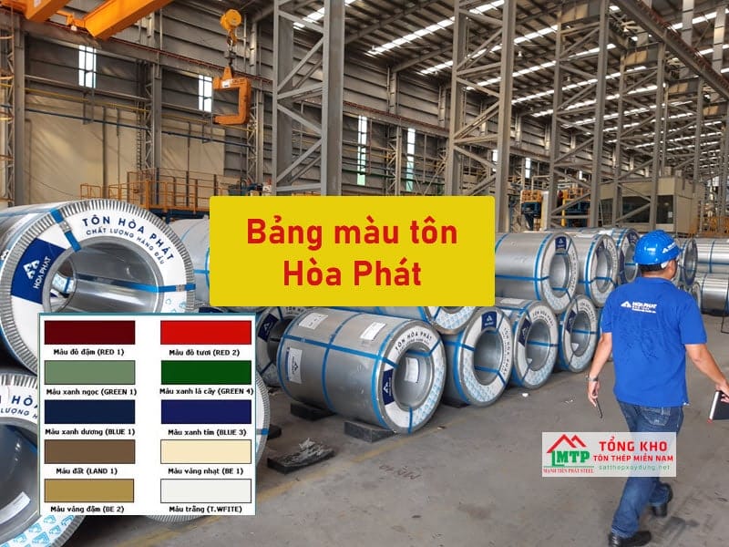 Bảng màu tôn Hòa Phát Mới Nhất - Liên hệ ngay giảm 5%