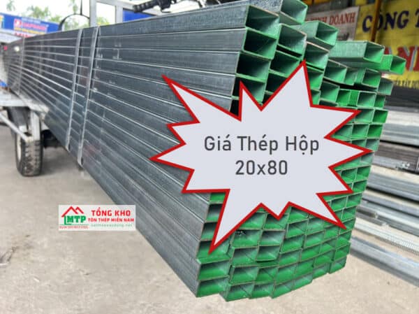 Giá thép hộp 20x80 mới nhất, sắt hộp chất lượng cao - Chiết khấu 5%